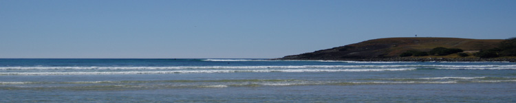 looking north from Crescent Head.  Beranghi at the west