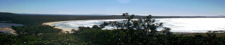 looking north from Crescent Head.  Beranghi at the west